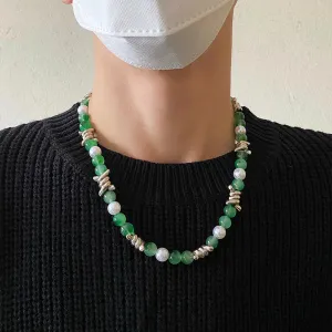 New Chinese Style Thorn Jade Pearl Necklace