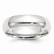 Palladium Heavy Weight Comfort Fit 6mm Wedding Band Ring