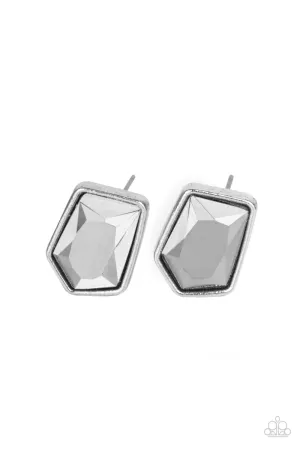 Paparazzi Indulge Me - Silver Post Earrings - Paparazzi Accessories