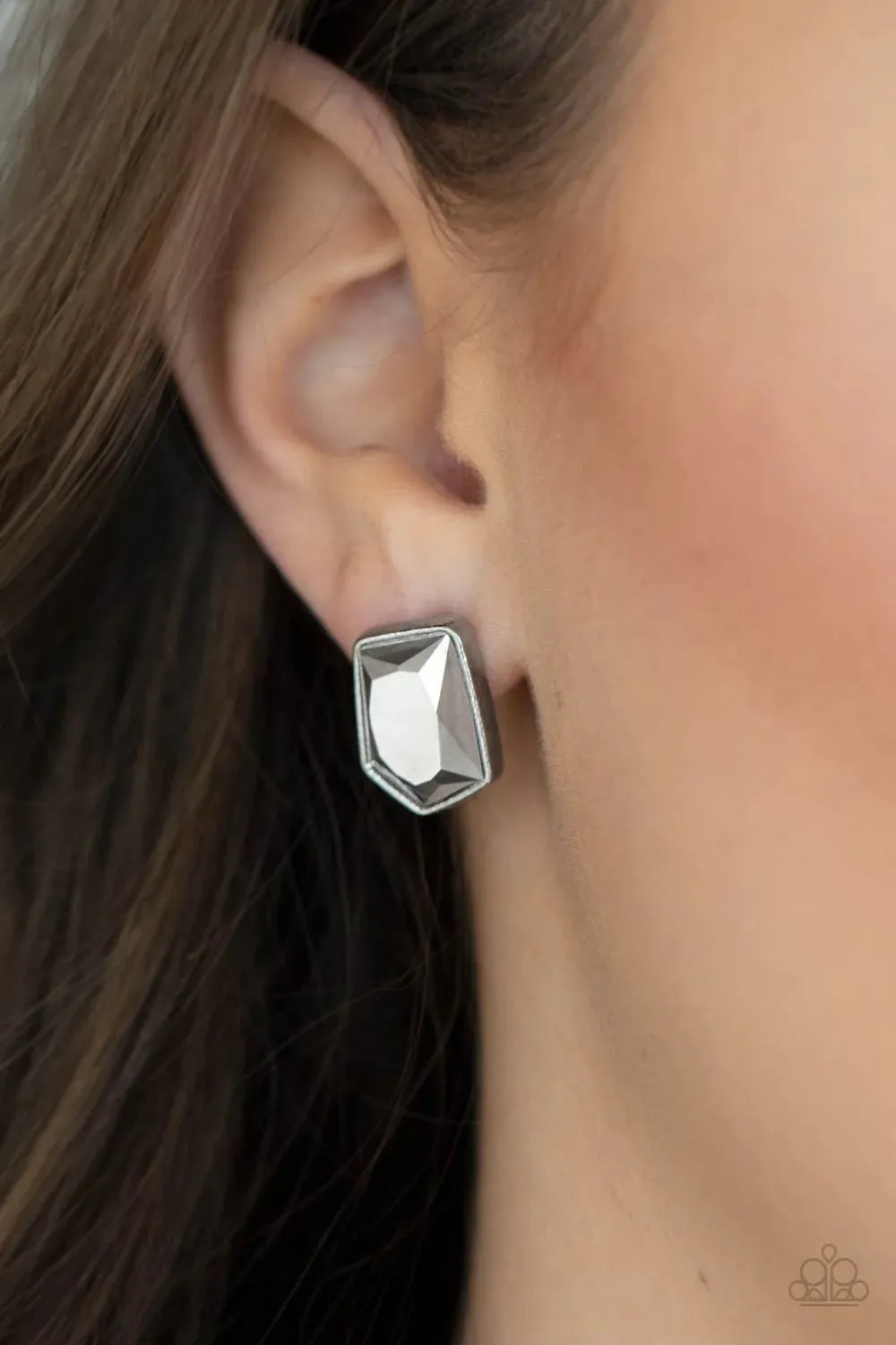 Paparazzi Indulge Me - Silver Post Earrings - Paparazzi Accessories