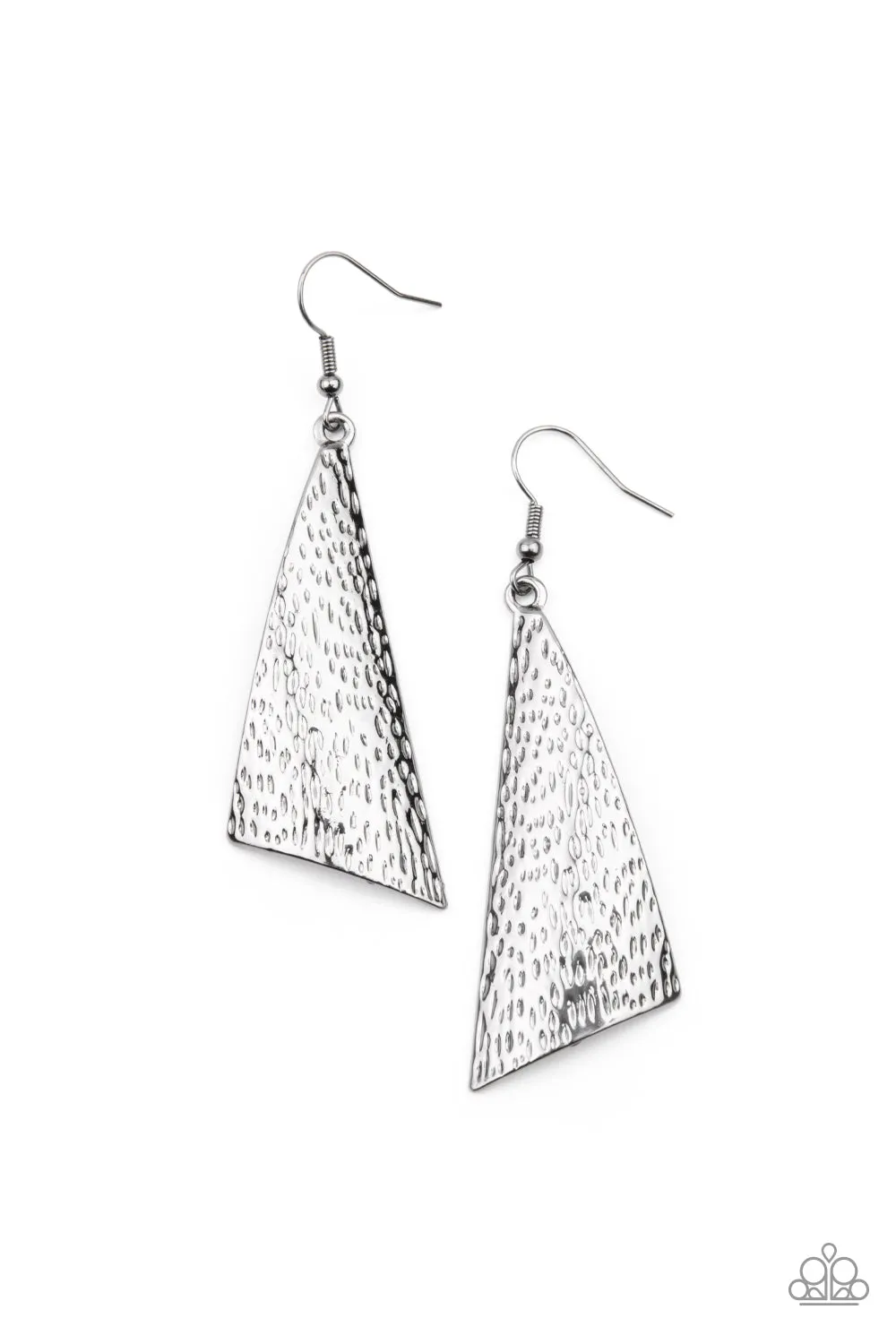Paparazzi Ready The Troops Black Fishhook Earrings