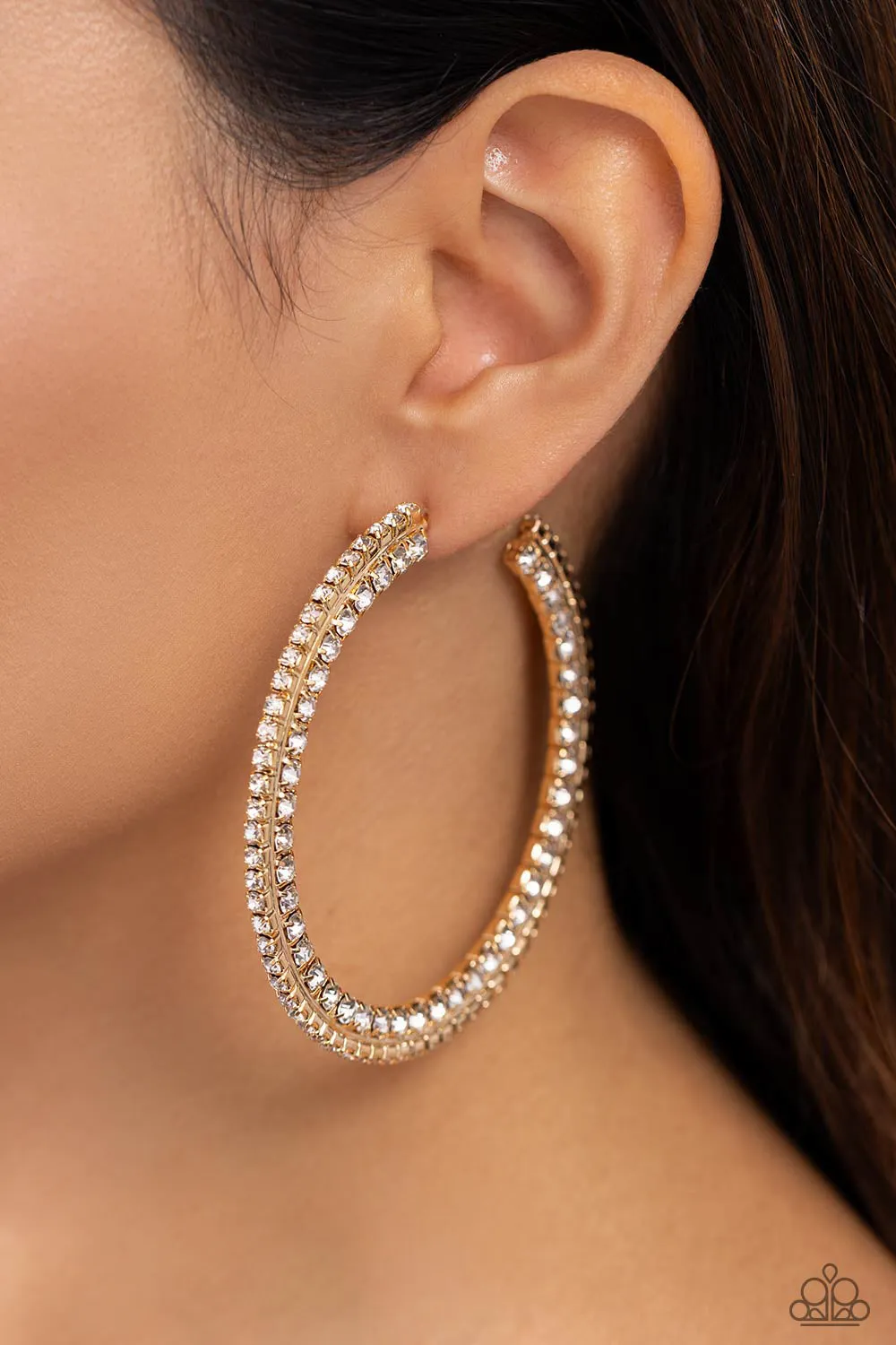 Paparazzi Scintillating Sass Gold Post Earrings