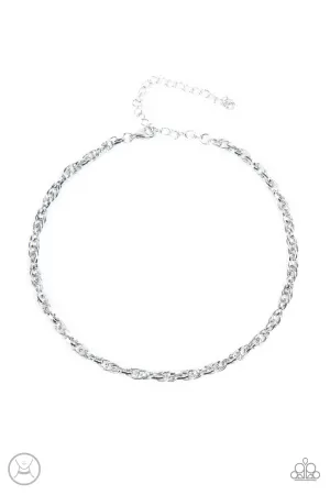 Paparazzi Urban Underdog Silver Choker Necklace - P2CH-SVXX-077XX