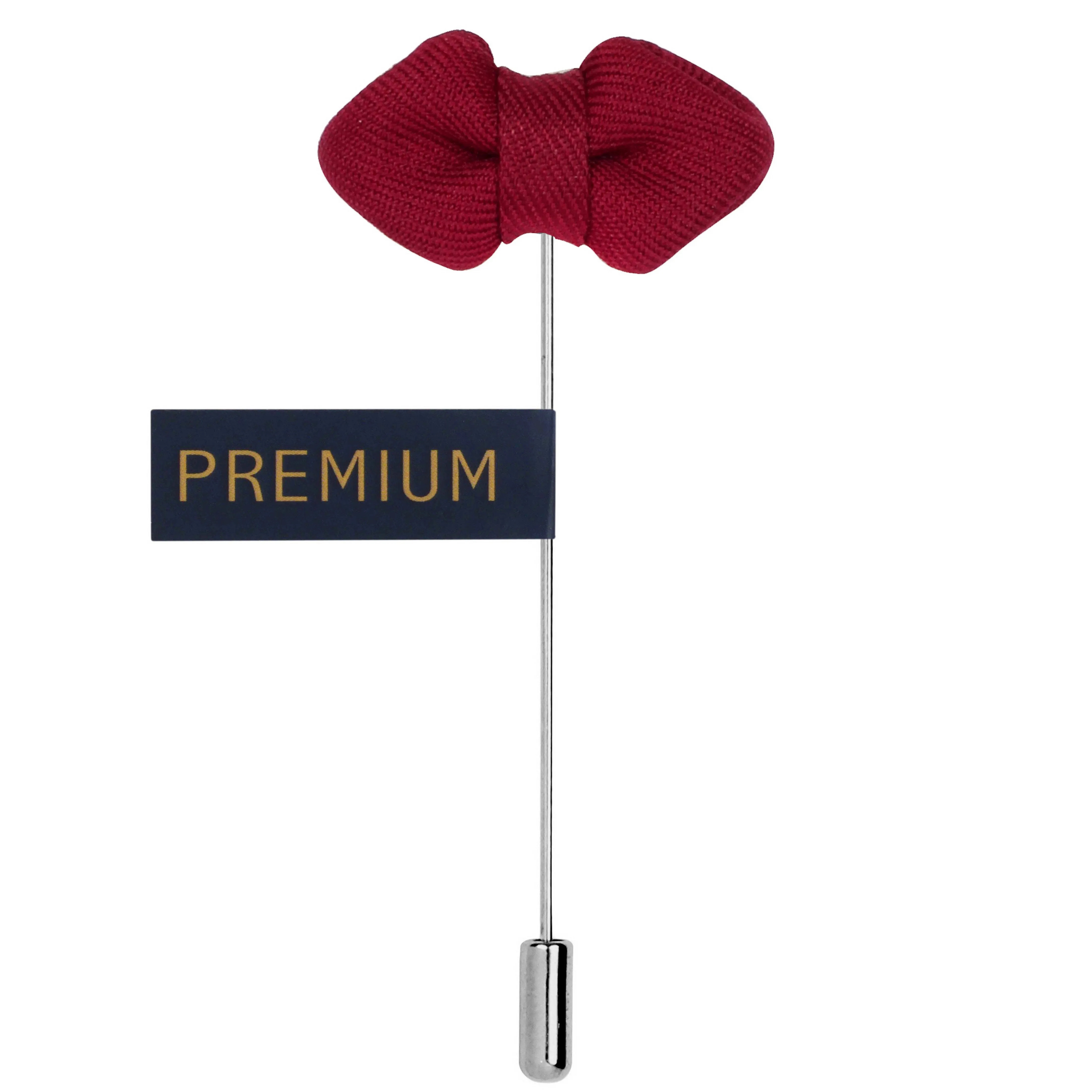 Peluche Mini Bow Maroon Brooch Lapel Pin