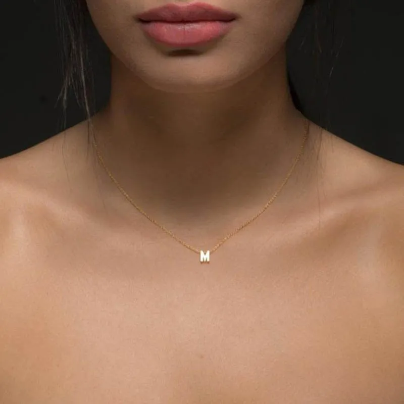 Pendant Charm Initial Necklace