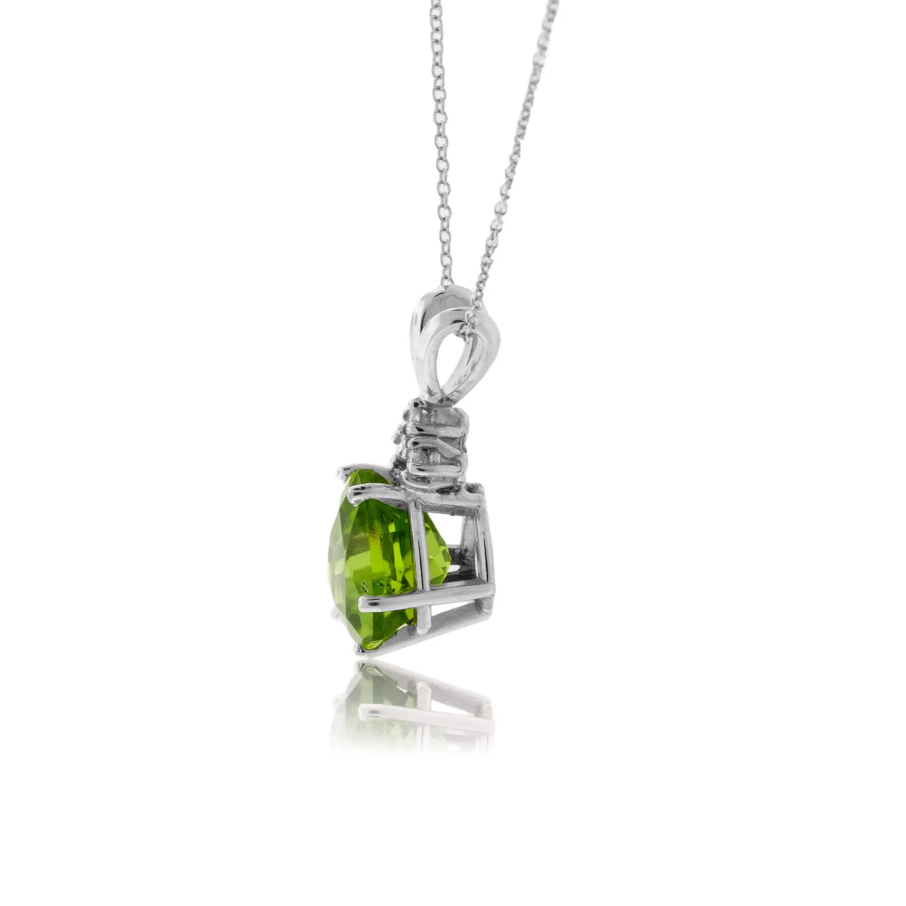 Peridot Trillion Shaped Simple Pendant