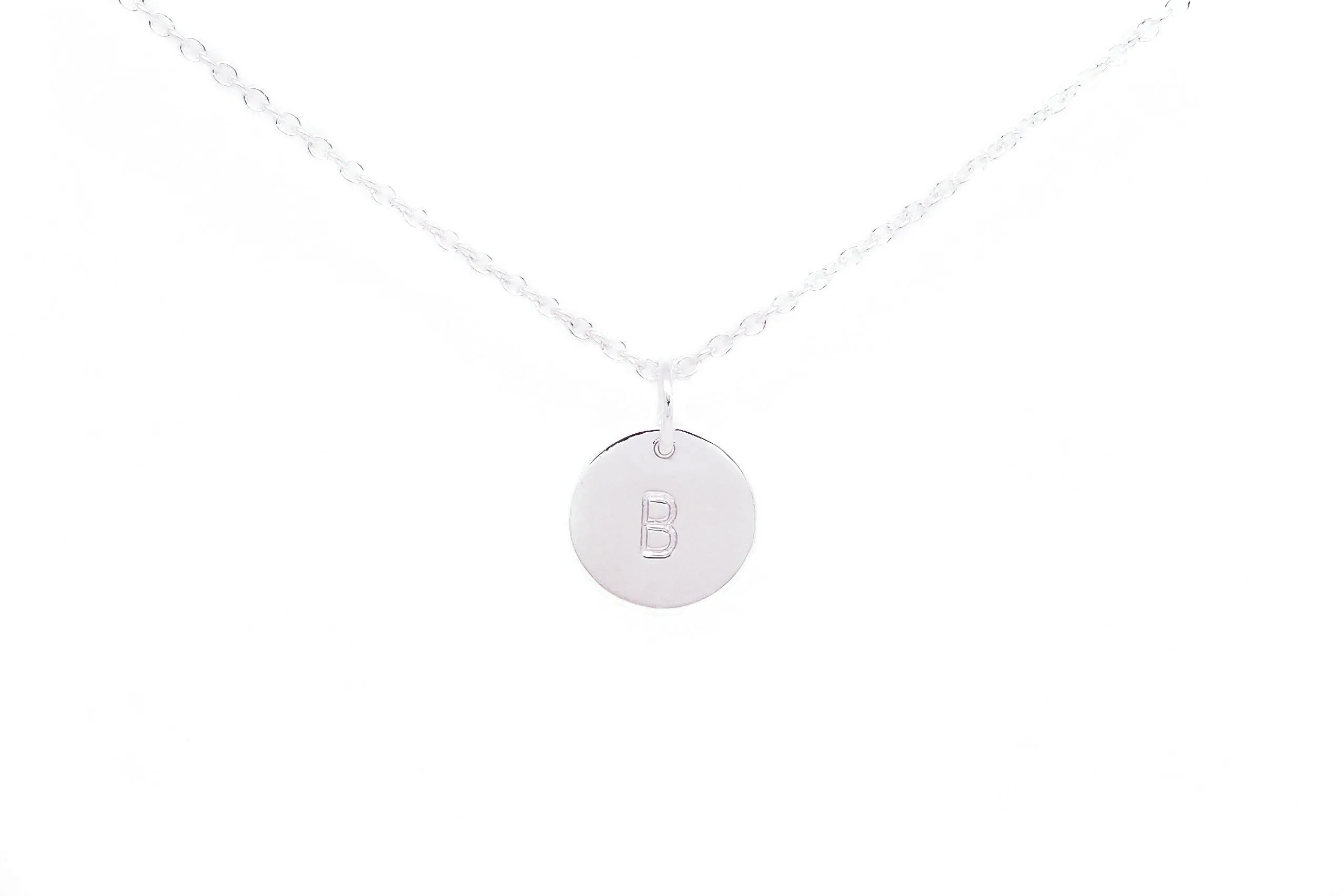Personalised Small Disc Charm in Silver