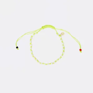 Petit Pearl Beaded Bracelet (Neon Yellow   Cream)