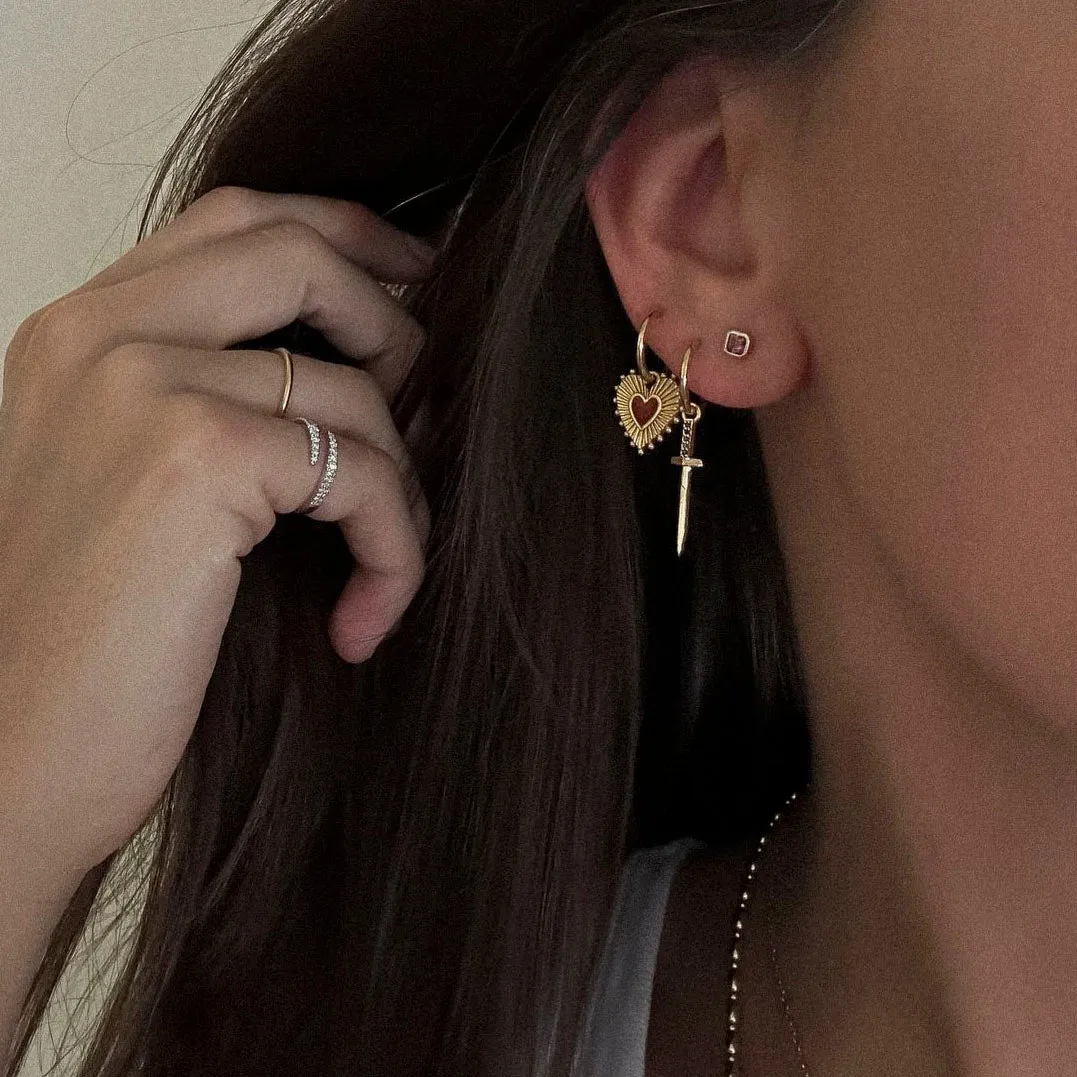 Petite Dahlia Asscher Studs