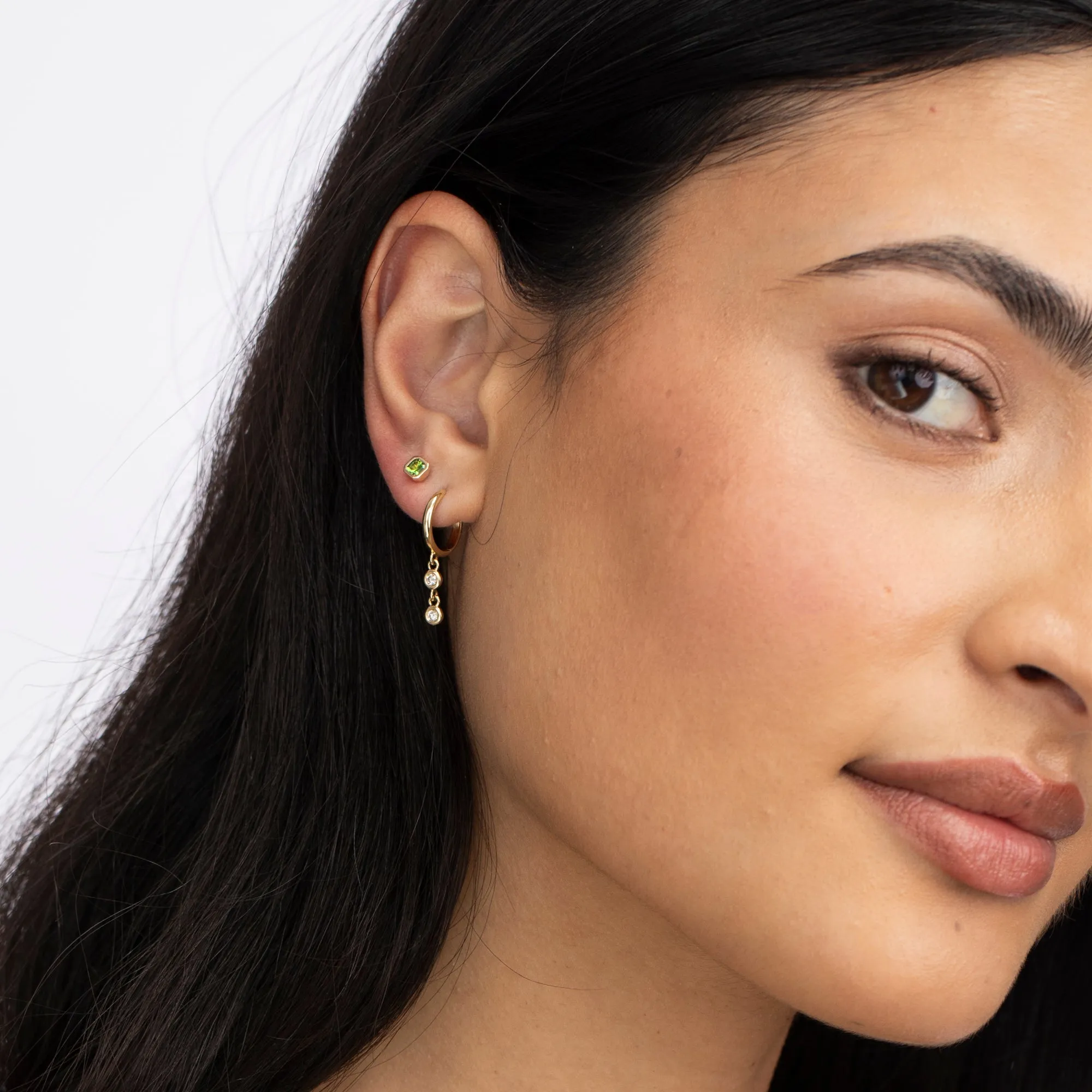 Petite Fern Asscher Studs