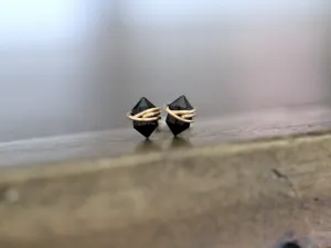 Pike Studs - Black Agate