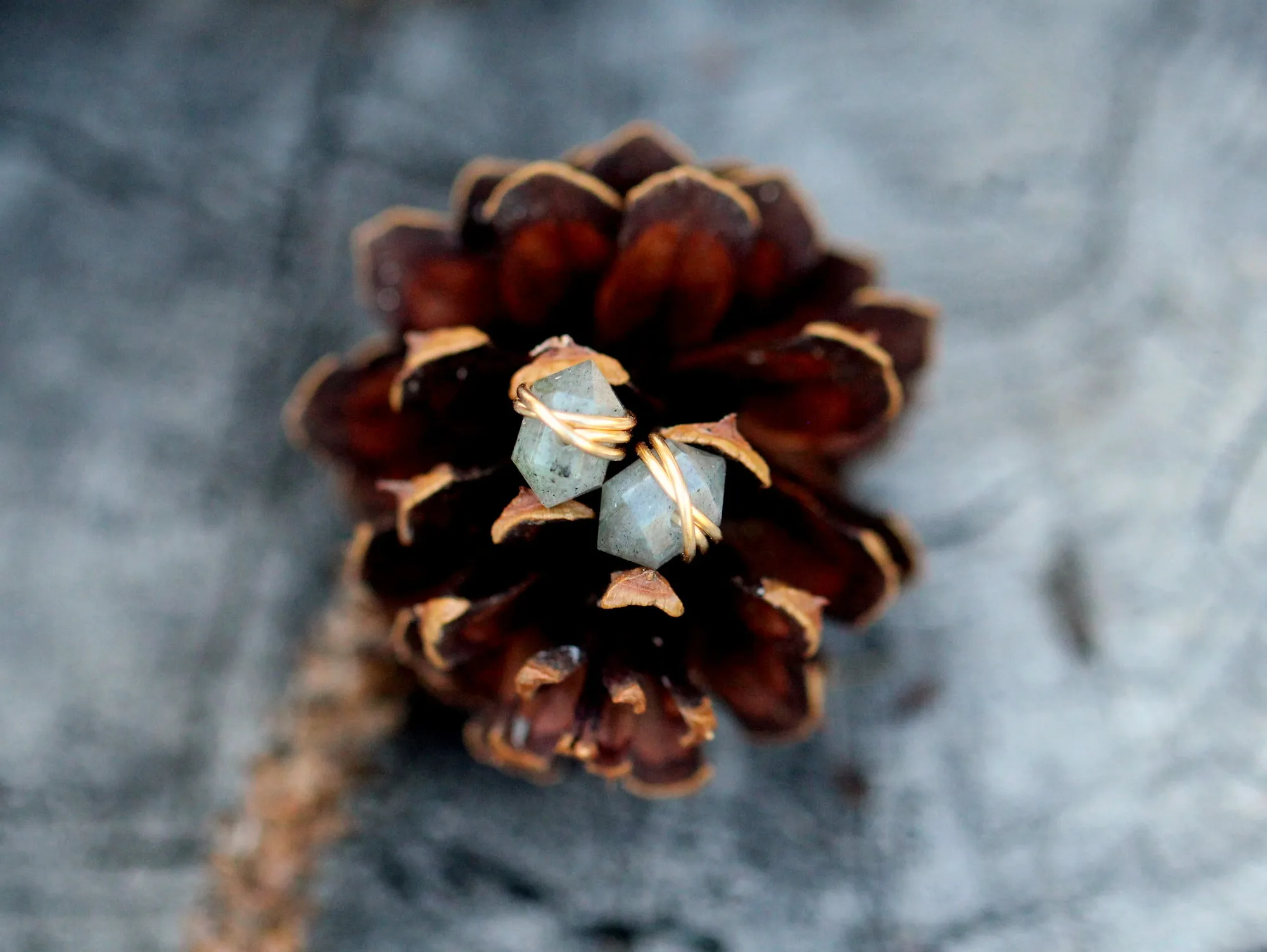 Pike Studs - Labradorite