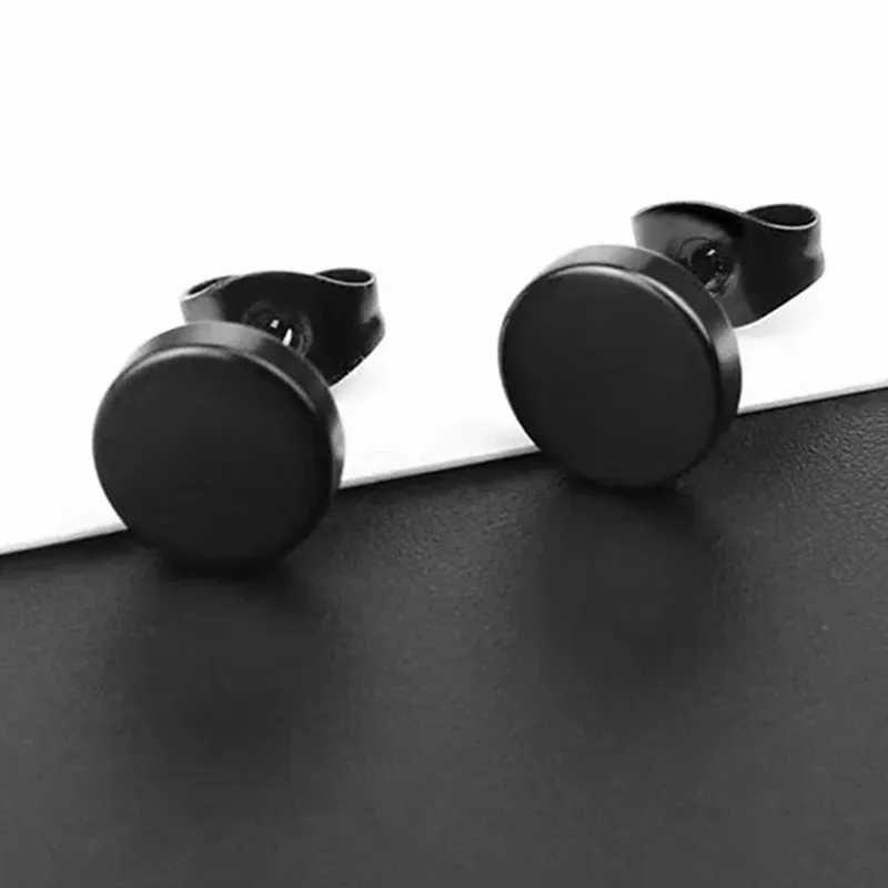 Punk Stainless Steel Stud Earrings - Edgy and Stylish