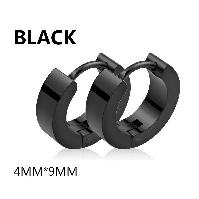 Punk Stainless Steel Stud Earrings - Edgy and Stylish
