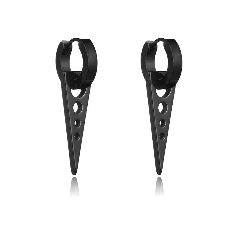 Punk Stainless Steel Stud Earrings - Edgy and Stylish