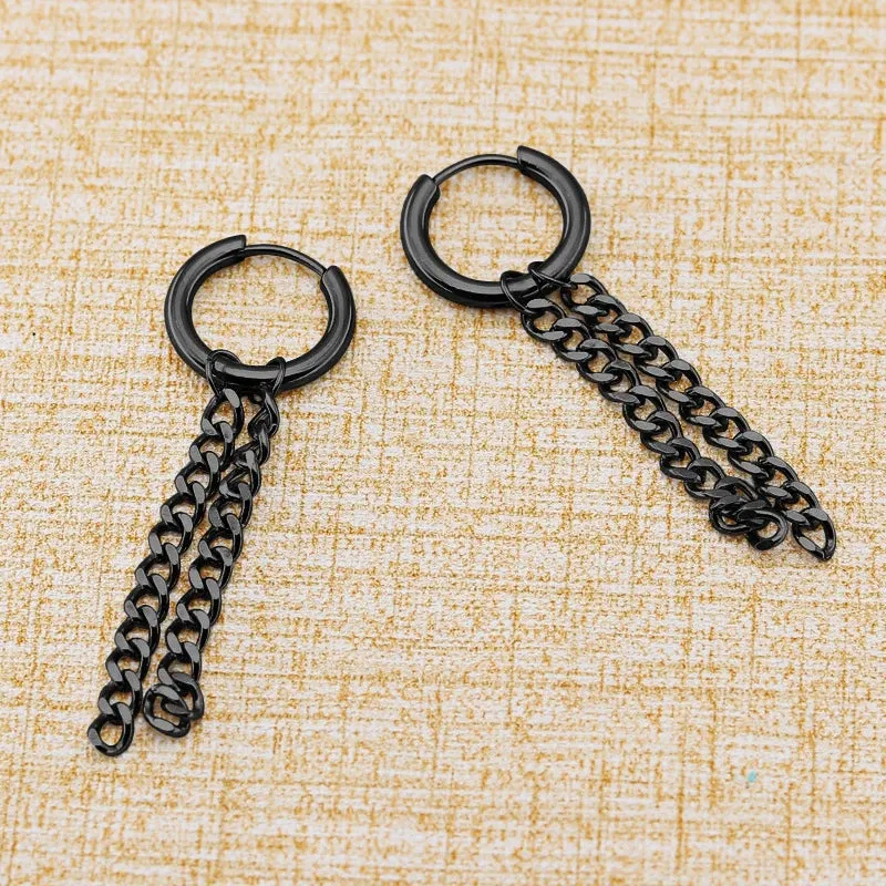 Punk Stainless Steel Stud Earrings - Edgy and Stylish