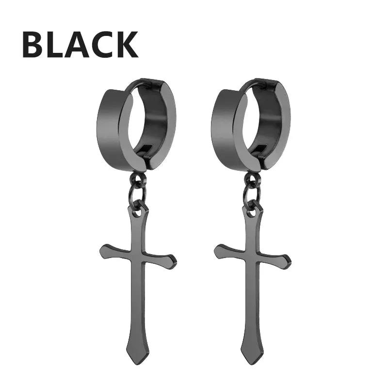 Punk Stainless Steel Stud Earrings - Edgy and Stylish