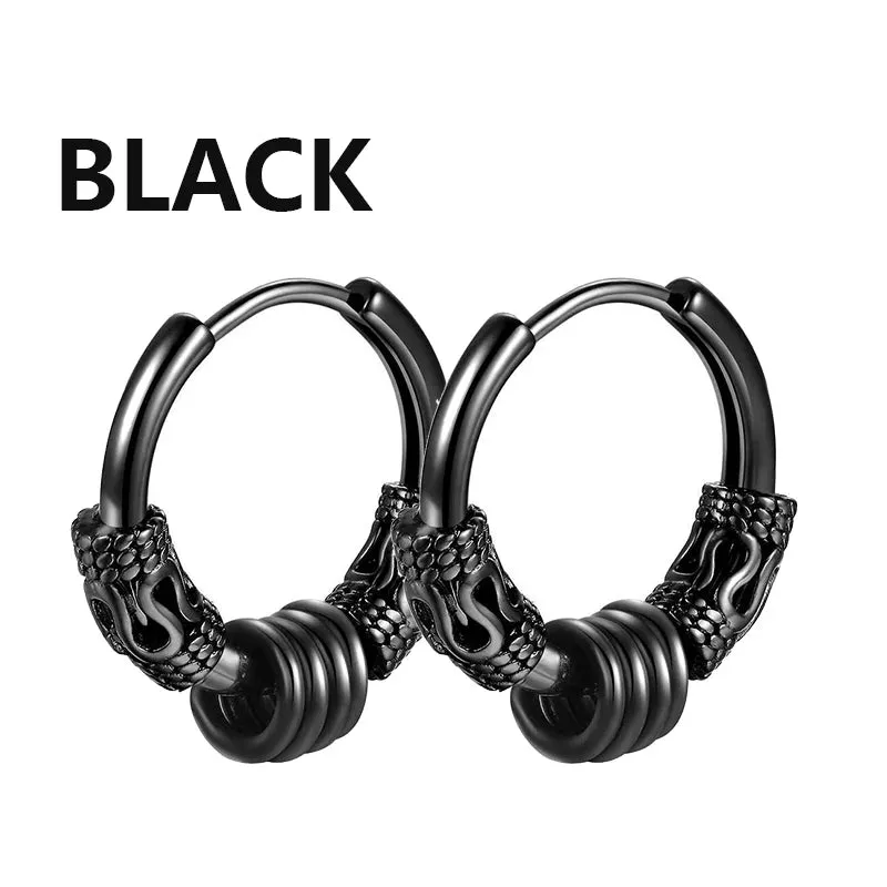 Punk Stainless Steel Stud Earrings - Edgy and Stylish