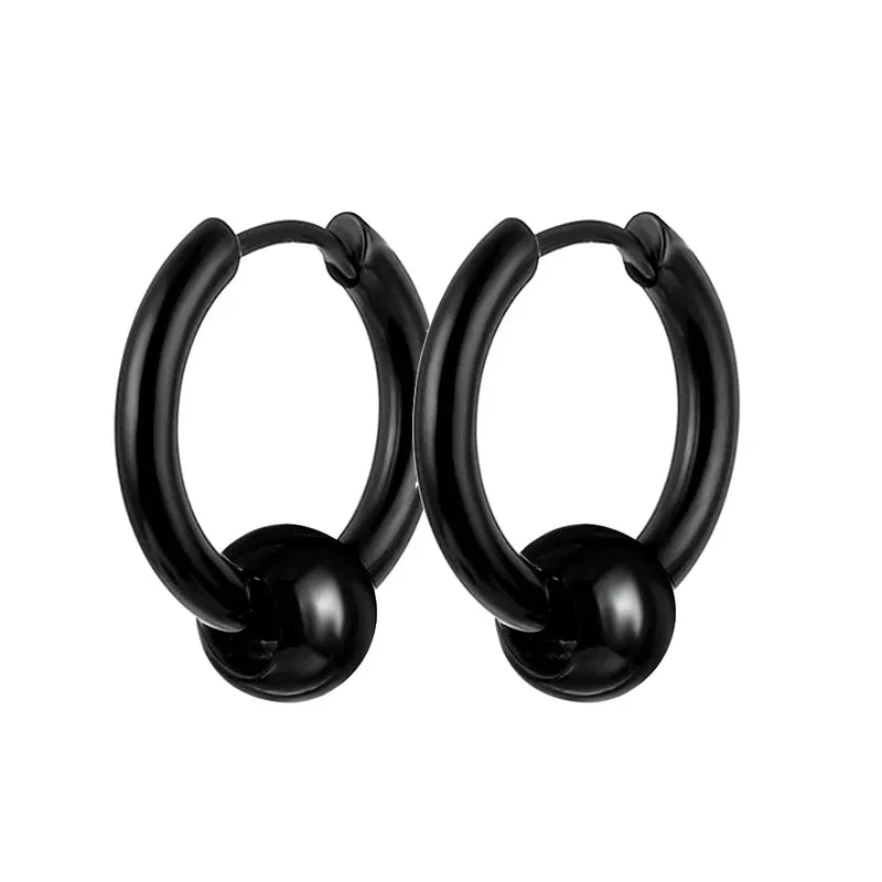 Punk Stainless Steel Stud Earrings - Edgy and Stylish