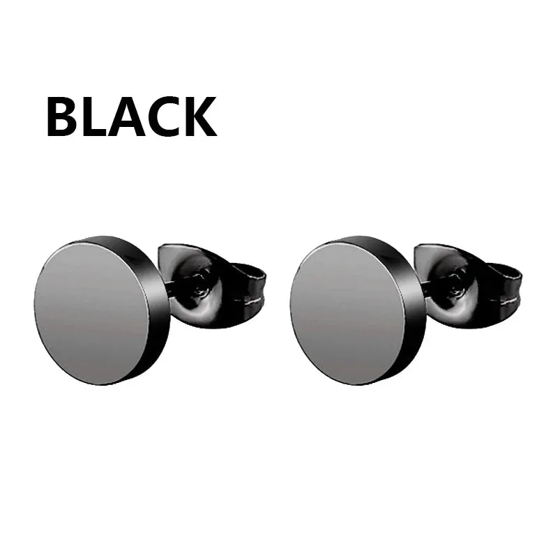 Punk Stainless Steel Stud Earrings - Edgy and Stylish