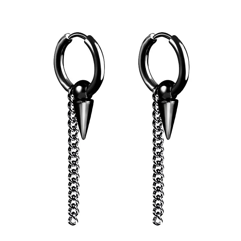 Punk Stainless Steel Stud Earrings - Edgy and Stylish