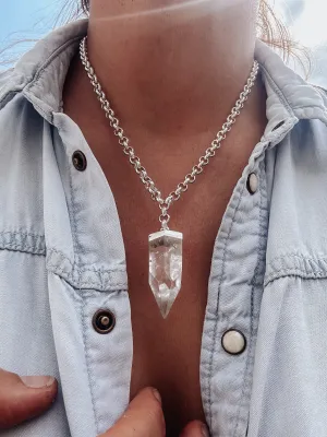 Quartz Point Chain Necklace