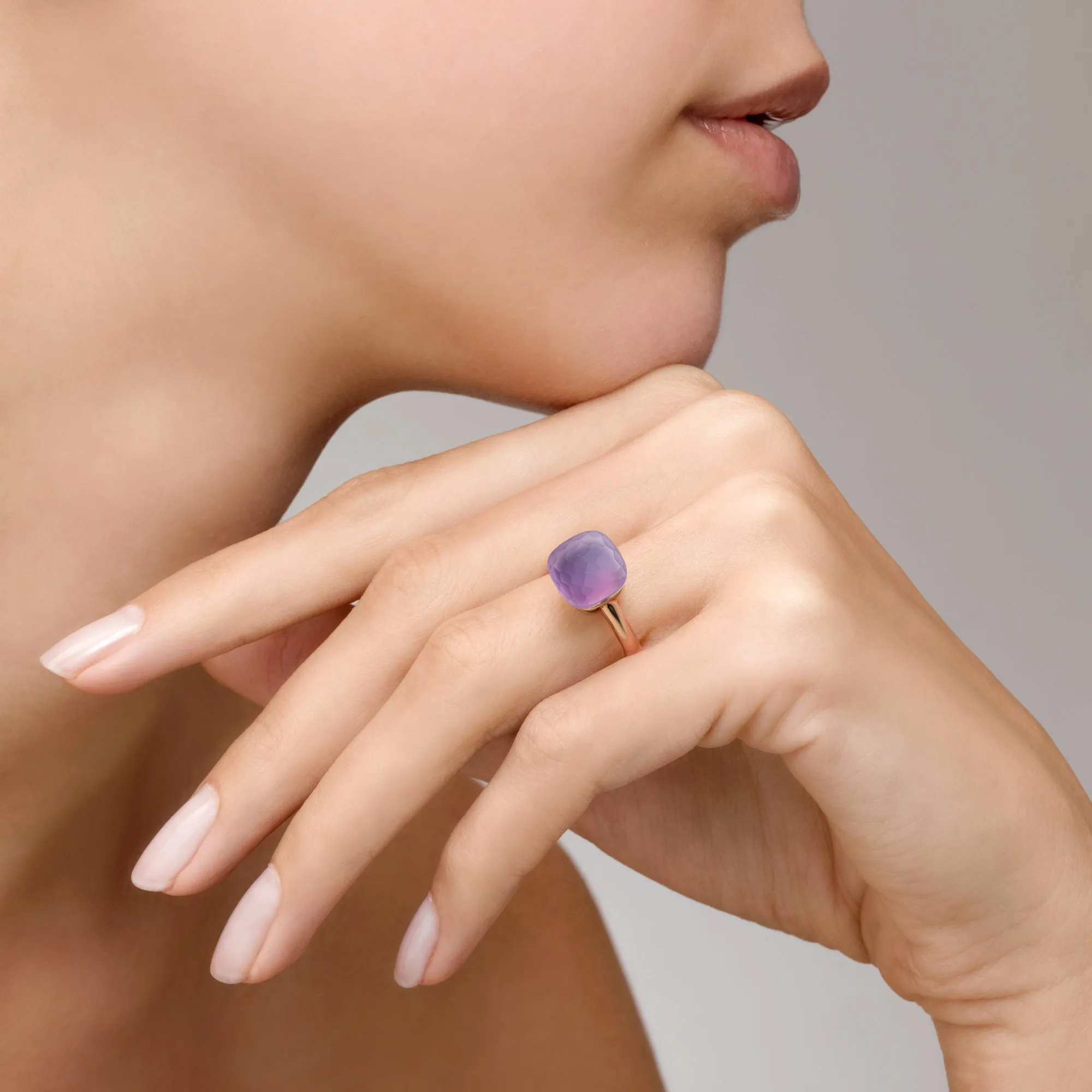 Ring Nudo Gelé Classic, Bicolor-Gold • Edelsteine
