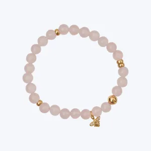 Rose Quartz Bee Bracelet