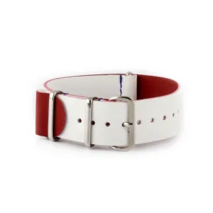 République - Bracelet NATO veau rubber - Blanc