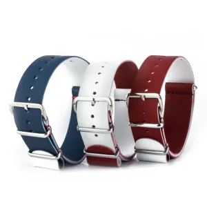 République pack - Bracelets NATO x3  veau rubber - Bleu Blanc Rouge