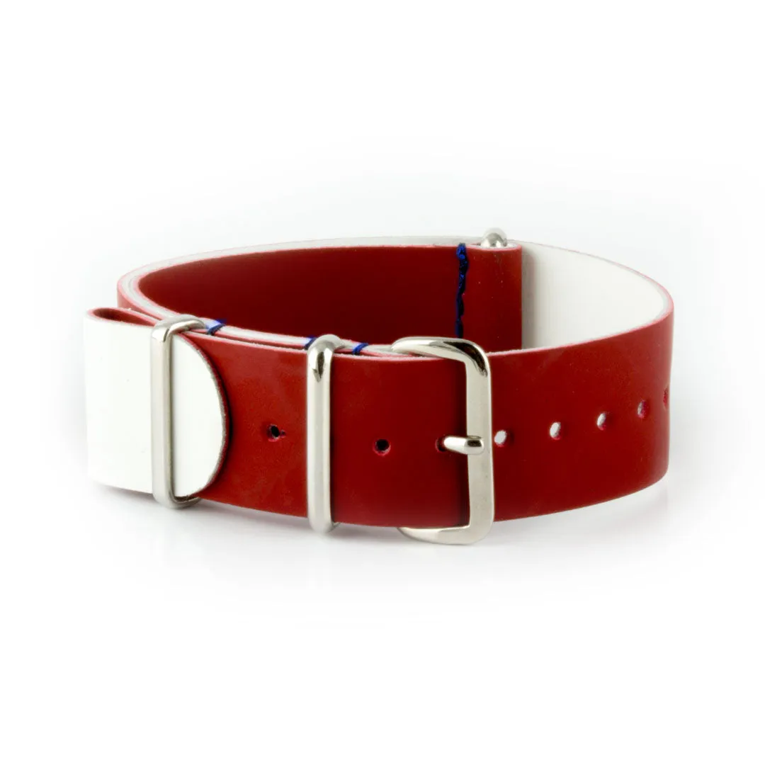 République pack - Bracelets NATO x3  veau rubber - Bleu Blanc Rouge
