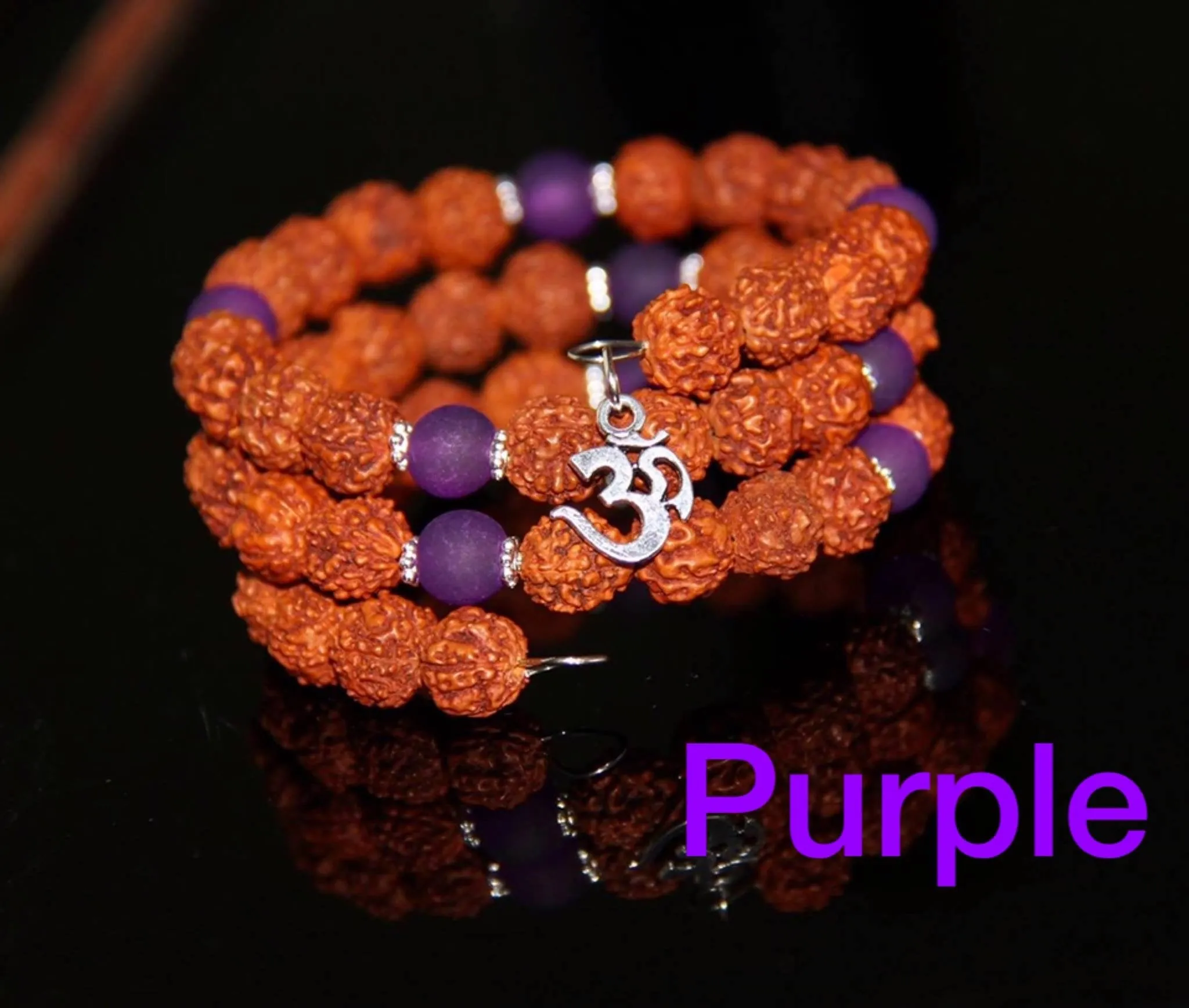Rudrakshi & seaglass beads bracelets