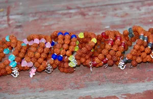 Rudrakshi & seaglass beads bracelets