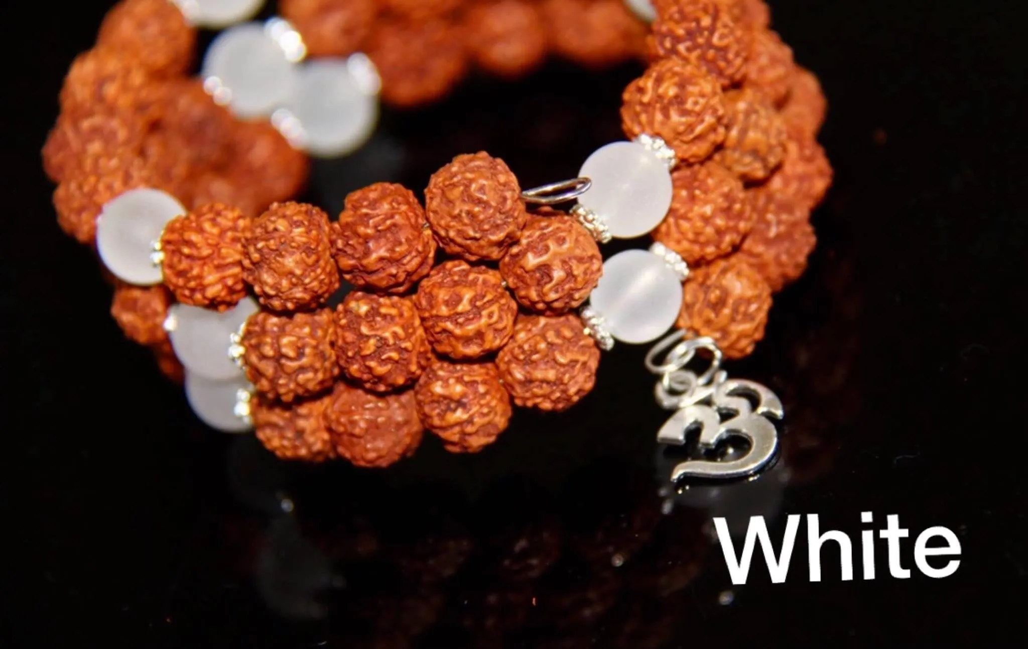 Rudrakshi & seaglass beads bracelets