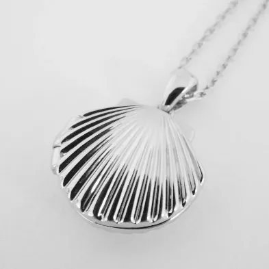 shell locket necklace