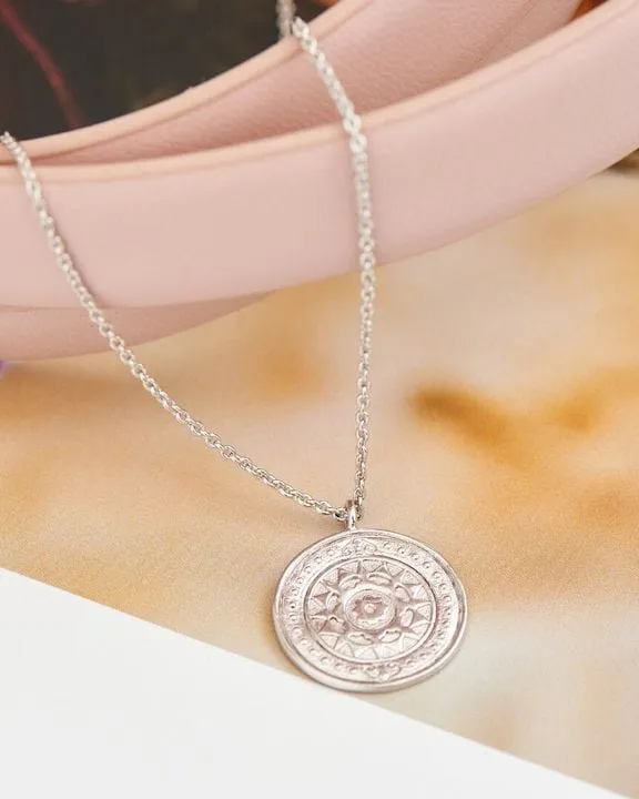 Silver Verginia Sun Necklace