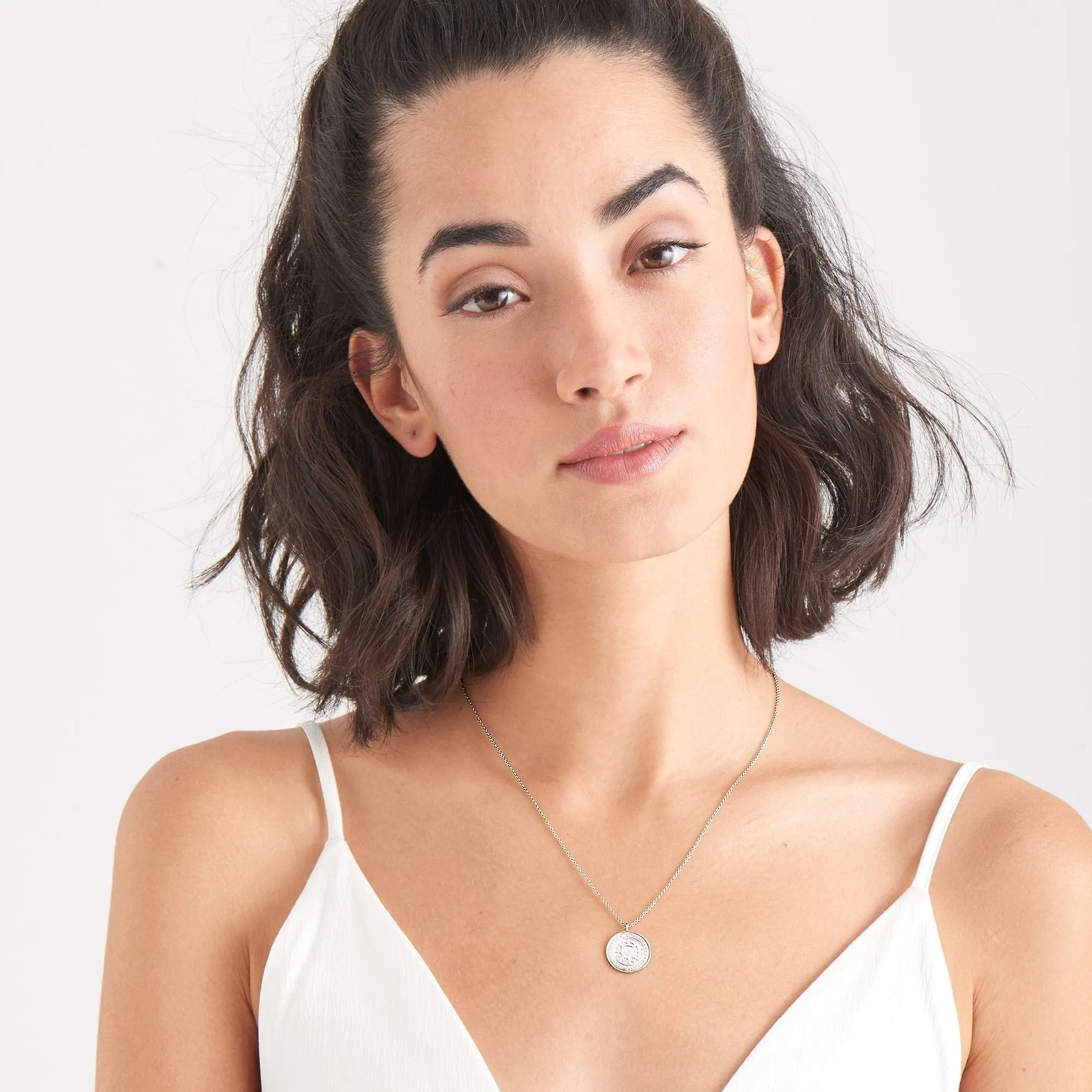 Silver Verginia Sun Necklace