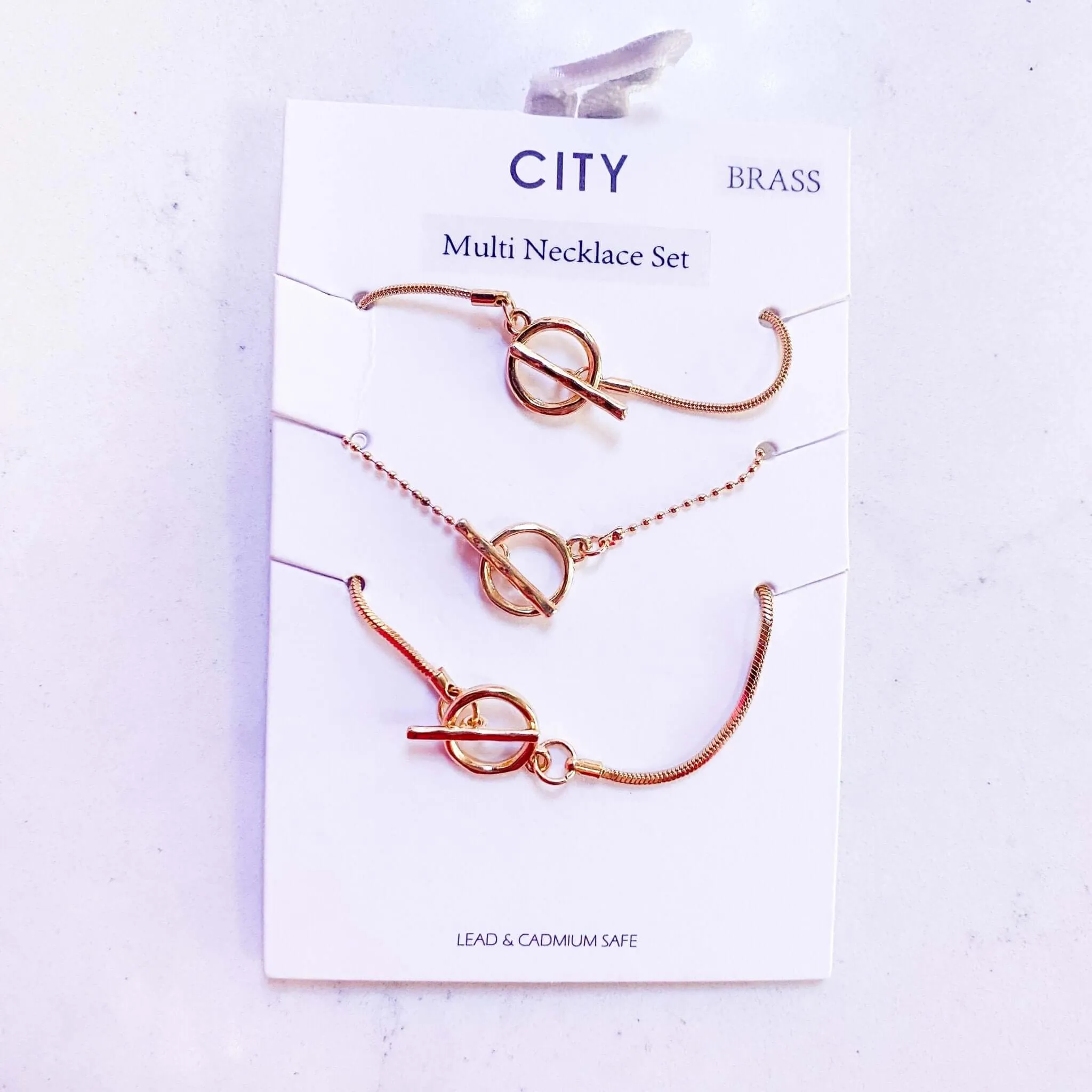 Simple Chain Necklace Set
