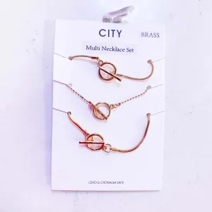 Simple Chain Necklace Set