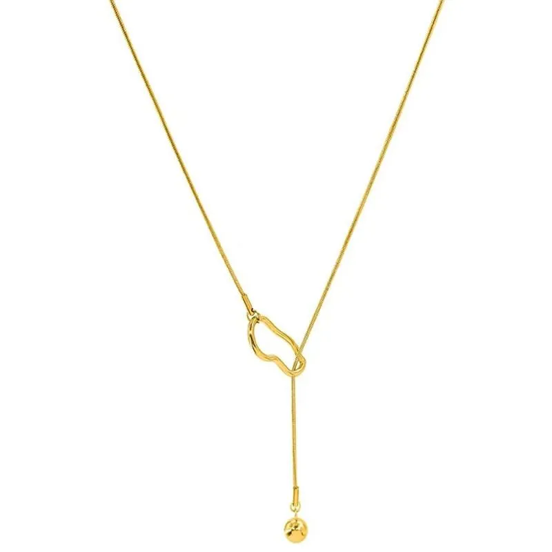 Simple Metal Ball Pendant Necklace