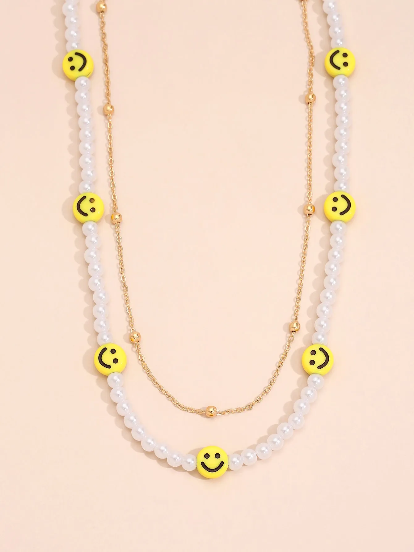 Simple Multi-layer Flat Snake Chain Electroplated Rhinestone Necklace