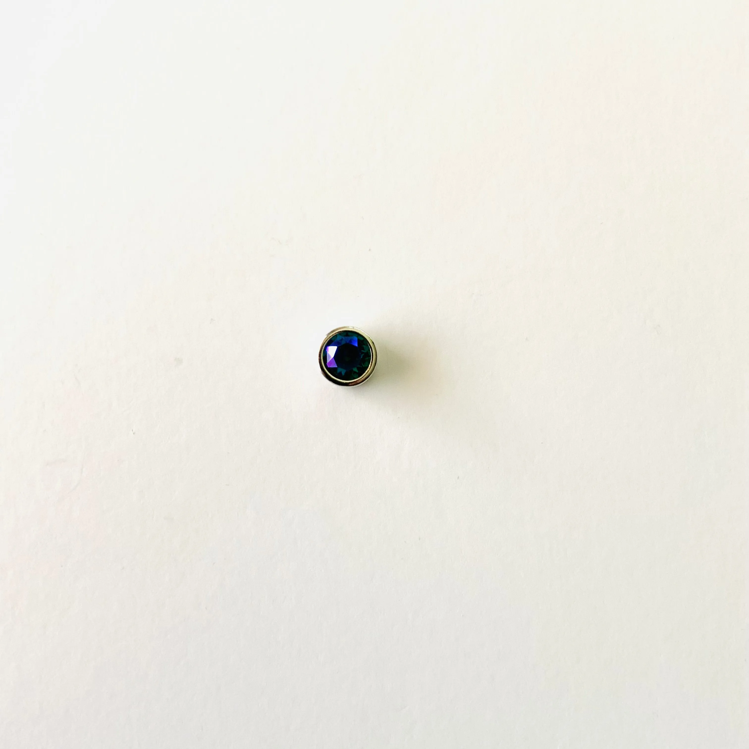 Simple Pendant Slide Necklace featuring Emerald Glacier Blue