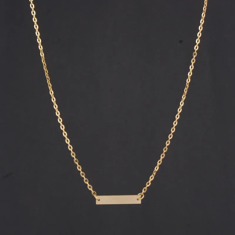 Simple Strip Short Clavicle Necklace