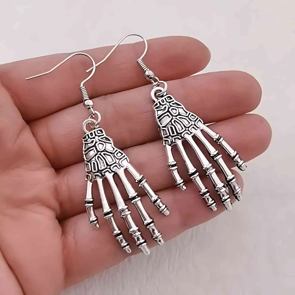 Skeleton Hand Drop Earrings