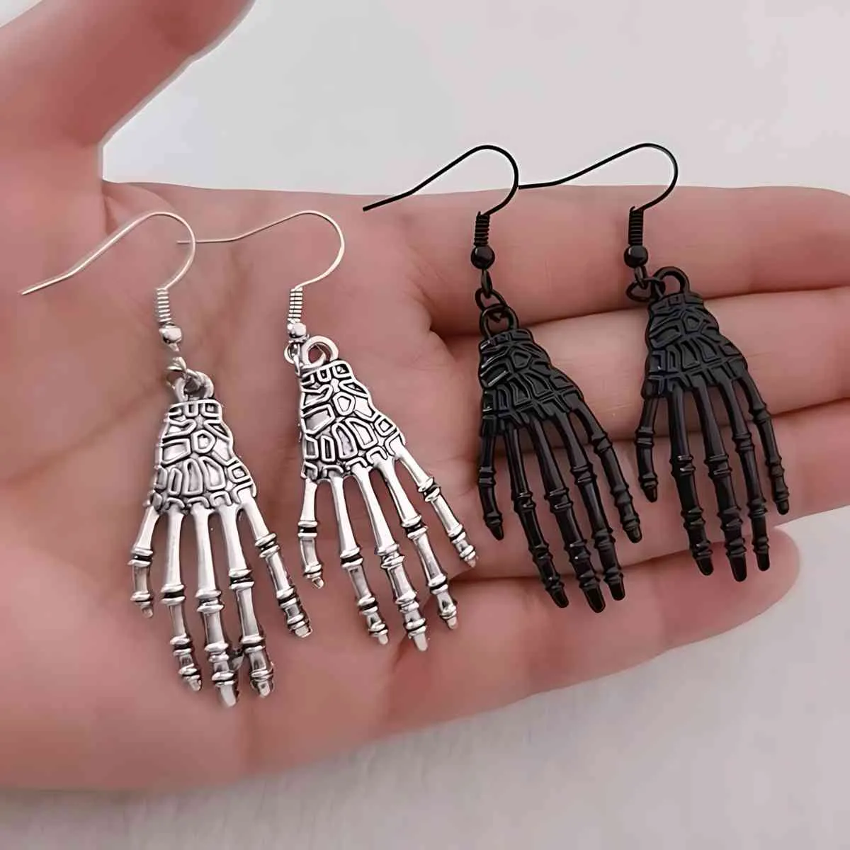 Skeleton Hand Drop Earrings