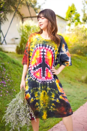 Soulful Peace Hand Dyed Boho Cotton Dress with Pockets