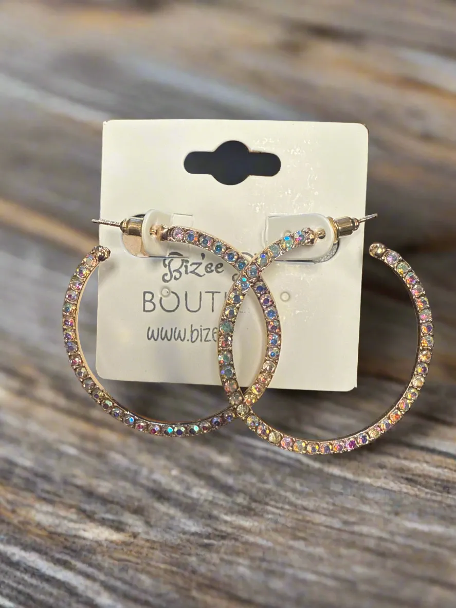 Sparkling Hoop Earrings