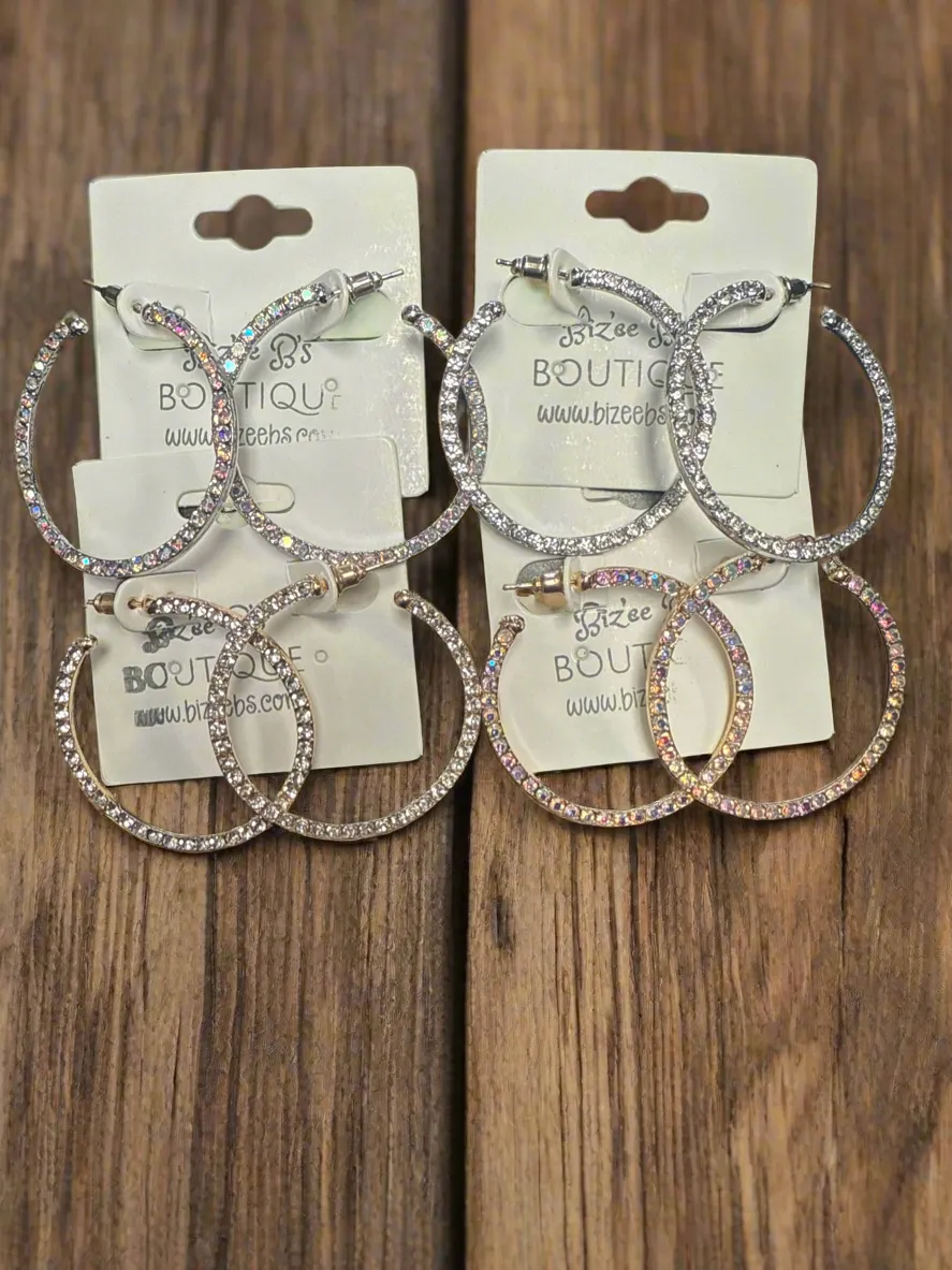 Sparkling Hoop Earrings