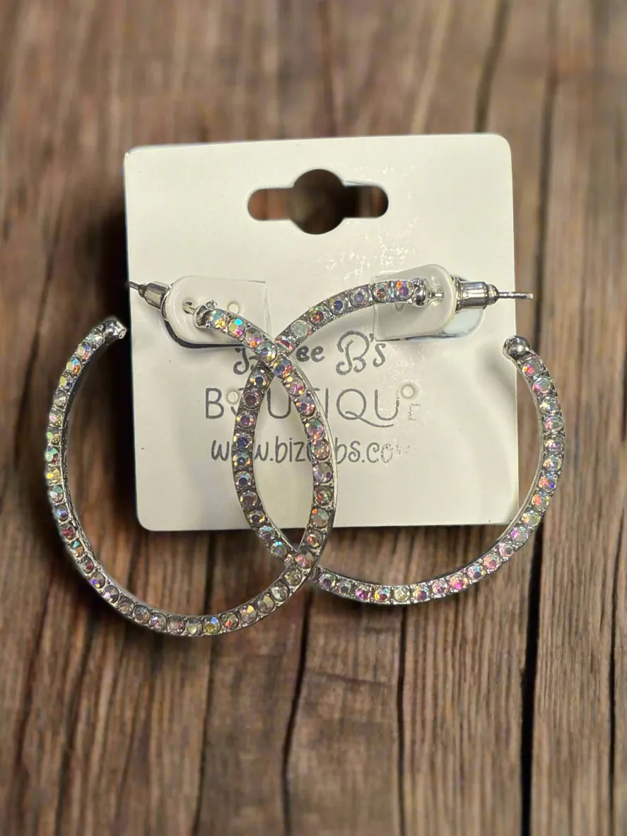 Sparkling Hoop Earrings