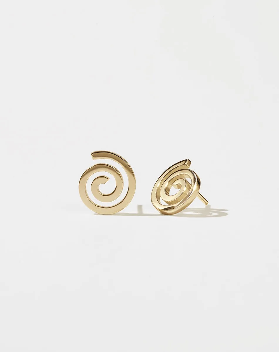 Spiral Studs - Gold Plate